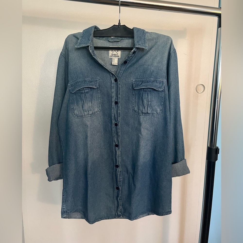 Denim Button-Up Shirt